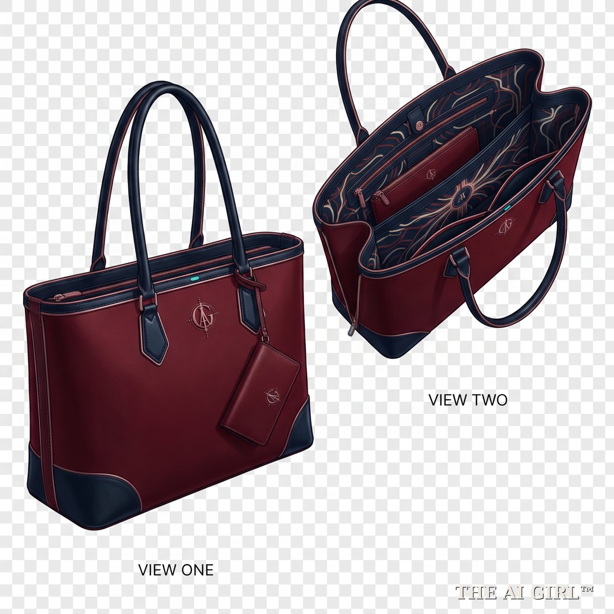 THE AI GIRL™ Signature Tote, Oxblood
