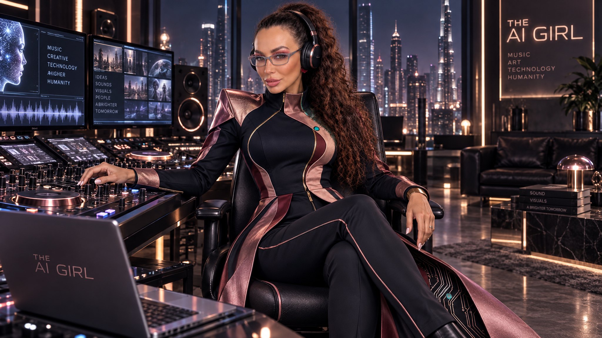 Elodia Reyna Rojas in her music studio