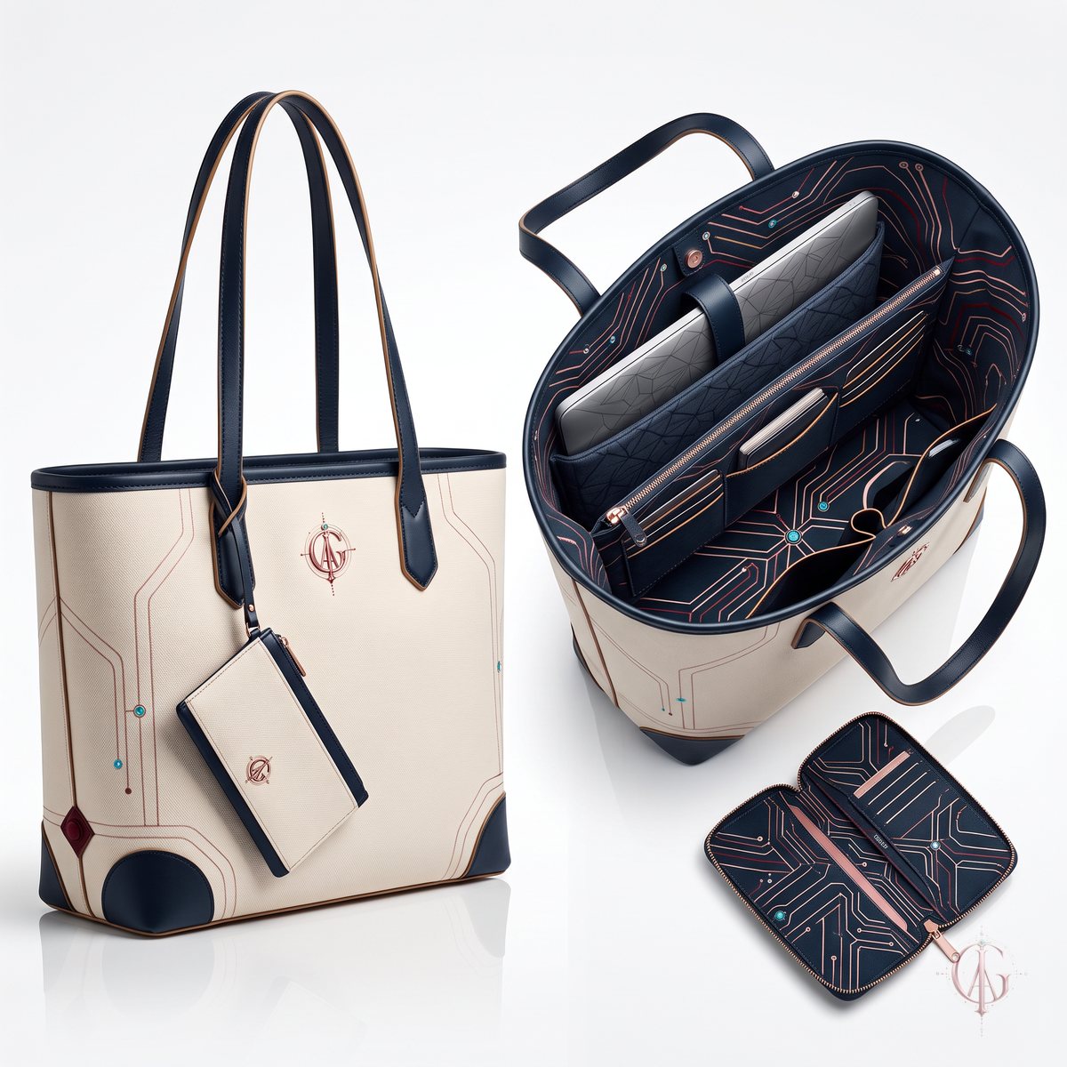 THE AI GIRL™ Architect Work Tote, Bone
